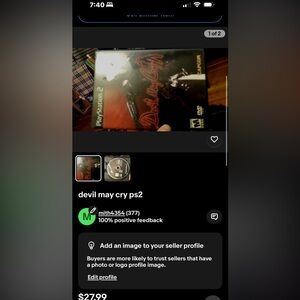 Devil May Cry PS2 Disc & Case - Red and Black